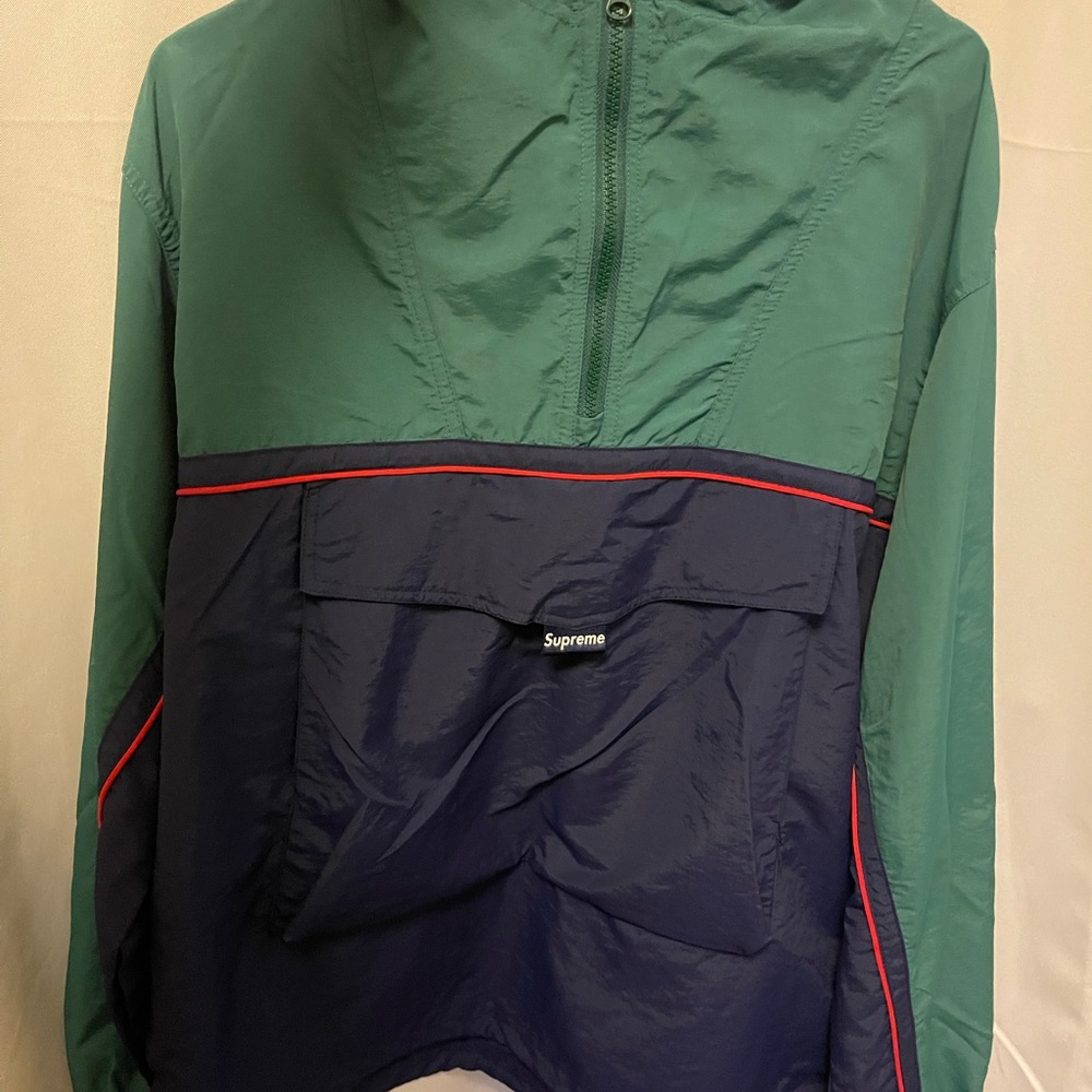 Supreme Split Anorak Green Navy Size M Mens SS18